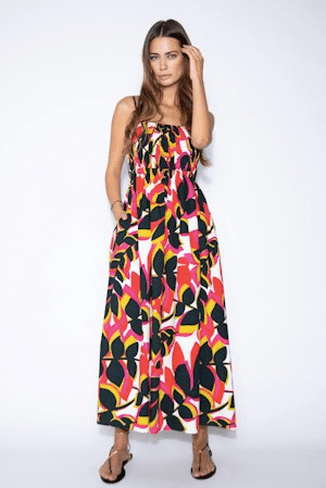 Karina Grimaldi Normal Midi Dress in Poppy Paradise - Estilo Boutique