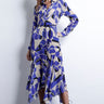 Karina Grimaldi Sienna Print Dress in Blue Geo - Estilo Boutique
