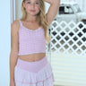 KatieJ Tween Karlie Embroidered Skirt in Baby Pink - Estilo Boutique