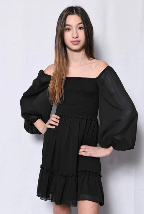 KatieJ Tween Molly Dress in Black - Estilo Boutique