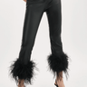 Lamarque Pagetta Feathered Trimmed Trouser in Black - Estilo Boutique