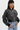 Lamarque Xaia Faux Leather Convertible Bomber Jacket in Vintage Black - Estilo Boutique