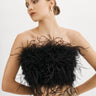 LaMarque Zania Feather Bustier in Black - Estilo Boutique