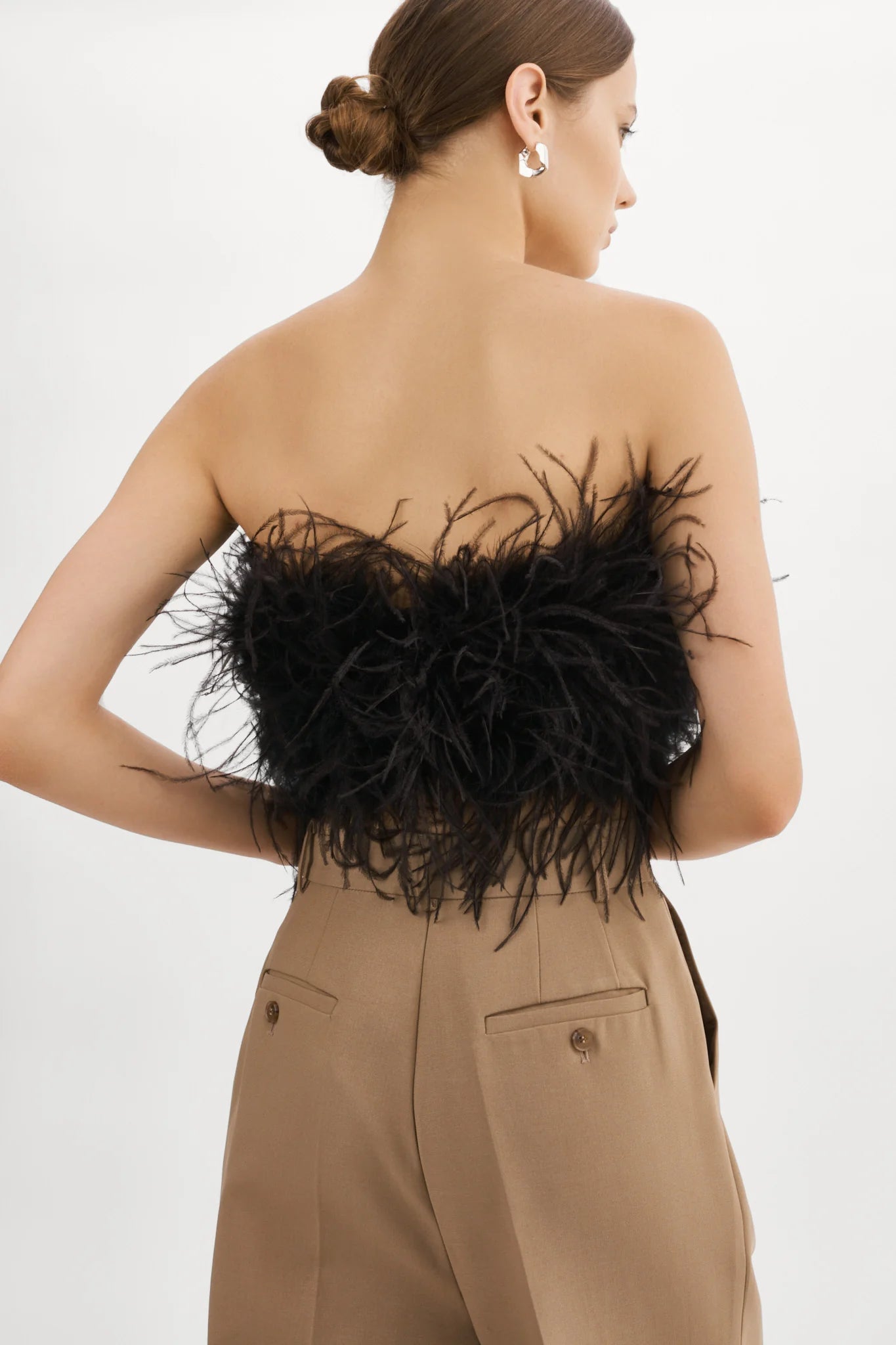 LaMarque Zania Feather Bustier in Black - Estilo Boutique