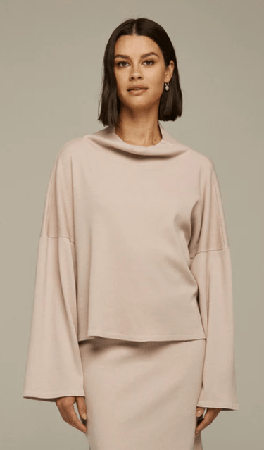 Lanston Oversized Turtleneck Pullover in Oat - Estilo Boutique