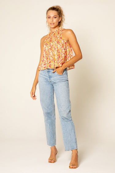 Lavender Brown Dalia Top in Yellow/Orange - Estilo Boutique