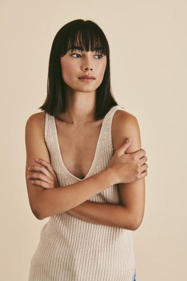 Line Cami Top in Buff - Estilo Boutique
