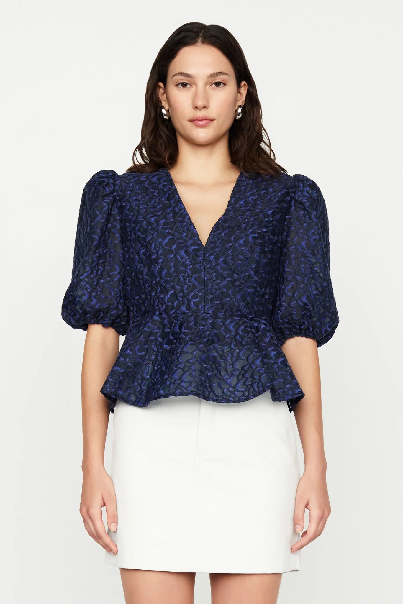 Marie Oliver Everly Top in Sapphire Plume - Estilo Boutique
