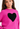 Molly Bracken Heart Print Pullover in Fuschia - Estilo Boutique