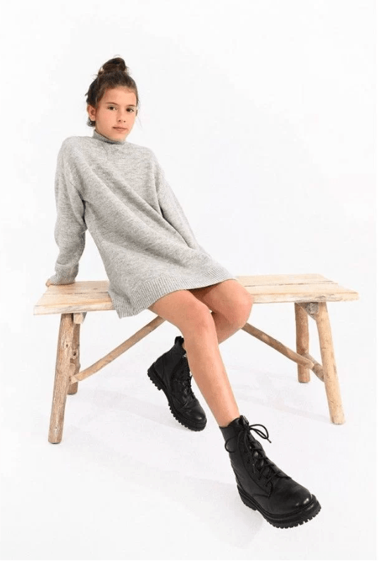 Molly Bracken Soft Knit Sweater Dress in Ash Grey - Estilo Boutique Molly Bracken Soft Knit Sweater Dress in Ash Grey - Estilo Boutique