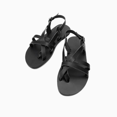 Monastiraki Oenoe Sandals in Black - Estilo Boutique