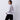 Monrow Mock Neck Shirred Sleeve Top in White - Estilo Boutique