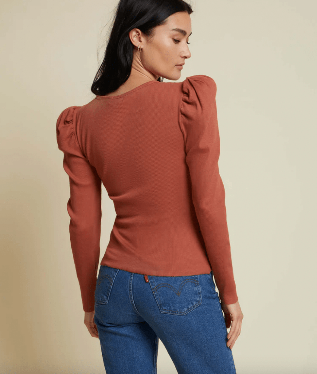 Nation Michelle Long Sleeve In Red Clay - Estilo Boutique
