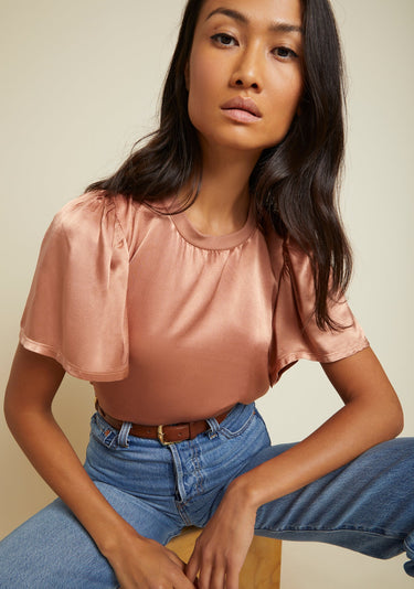 Nation Toni Flutter Sleeve Top in Bisou - Estilo Boutique