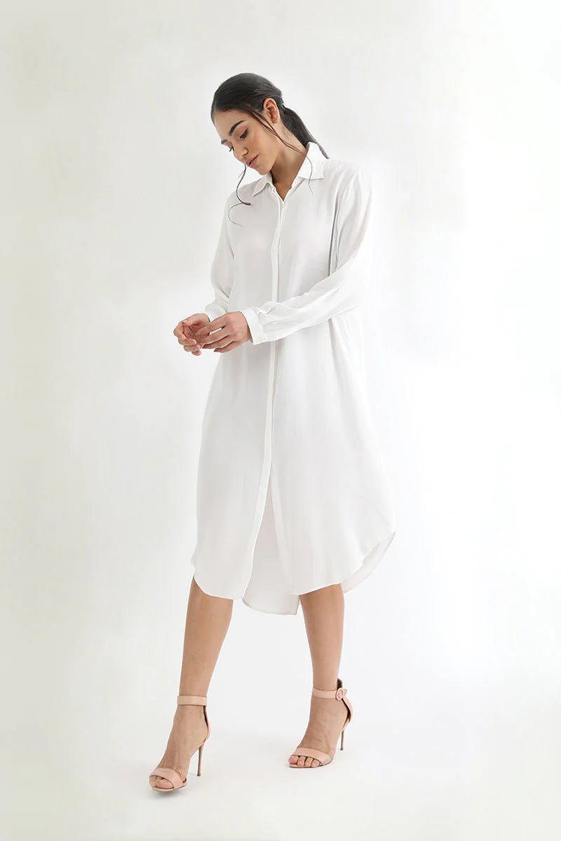 Neu Nomads Essential Dress in White - Estilo Boutique