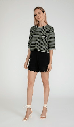 Paola Bernardi Giovanna Blouse in Black - Estilo Boutique