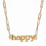 Paula Rosen Happy Necklace in Gold - Estilo Boutique