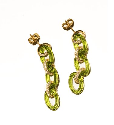 Paula Rosen Heida Earrings in Lime - Estilo Boutique