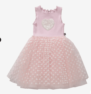 Petite Hailey Heart Tutu Dress in Pink - Estilo Boutique