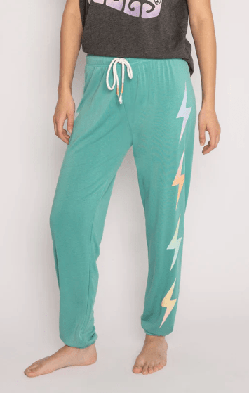 P.J. Salvage Gradient Good Vibes Pants in Sea Green - Estilo Boutique