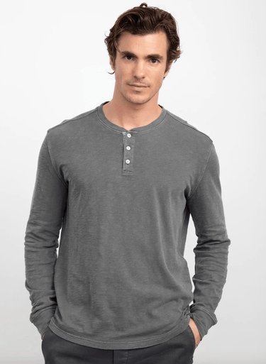Rails Skhi Henley in Washed Black - Estilo Boutique
