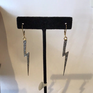 Ruby and Violet lightning bolt earrings - Estilo Boutique