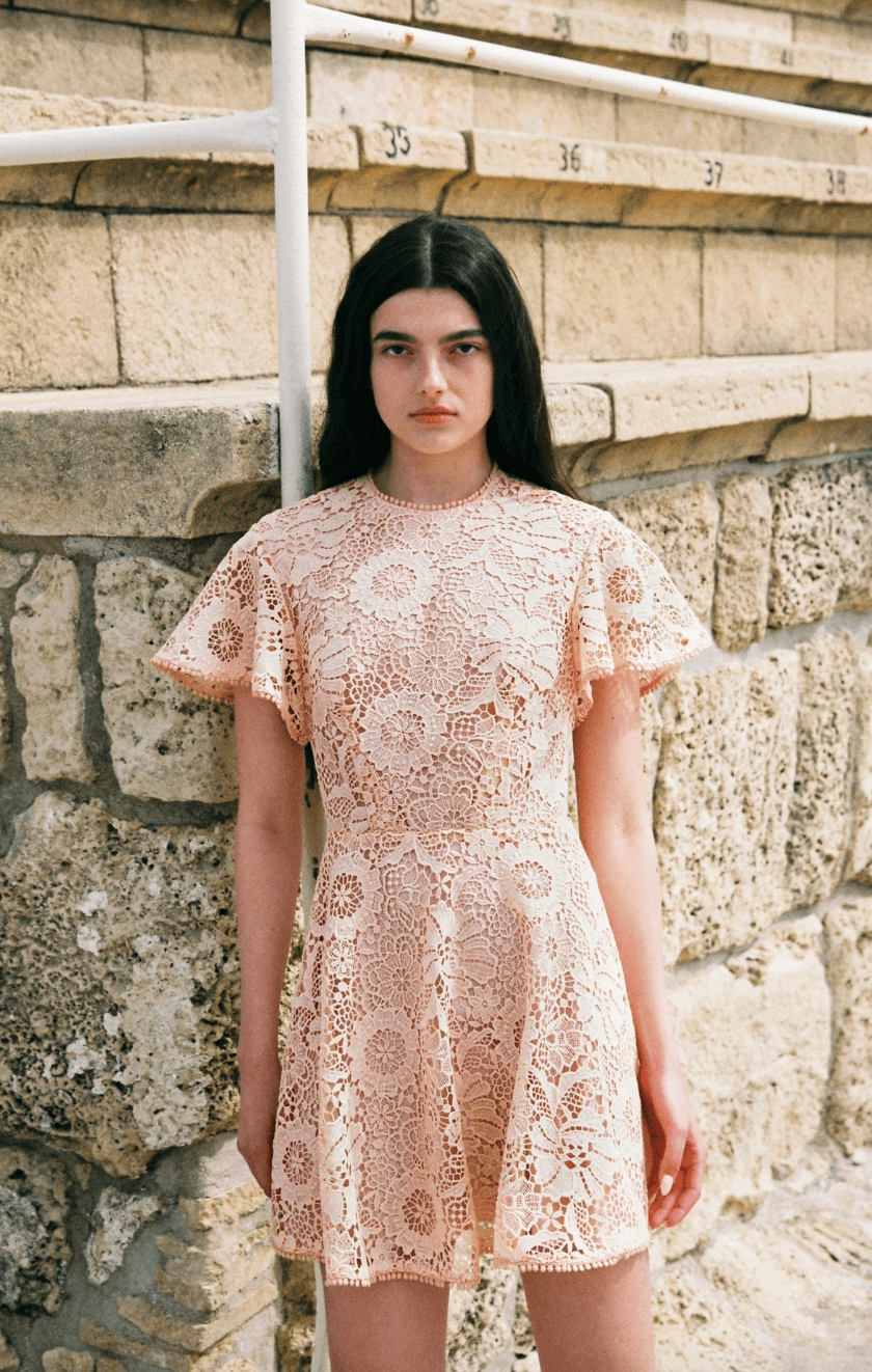 Sabina Musayev Sue Dress in Peach - Estilo Boutique M / Peach Sabina Musayev Sue Dress in Peach - Estilo Boutique M / Peach