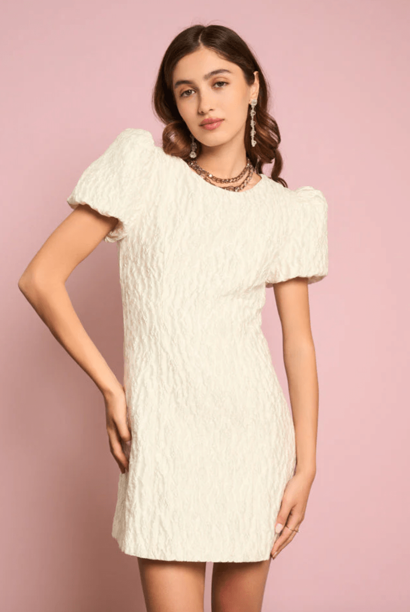 Sister Jane Heart Back Dress in Pearl White - Estilo Boutique Sister Jane Heart Back Dress in Pearl White - Estilo Boutique