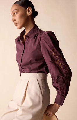 St. Roche Darcy Shirt in Raisin - Estilo Boutique