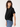 Stateside Poplin Short Sleeve Front Twist Button Up Shirt in Black - Estilo Boutique