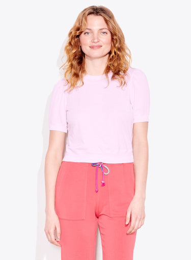 Sundry Puff Sleeve Top in Petal - Estilo Boutique