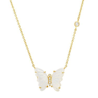 Tai Jewelry Mother of Pearl Butterfly Pendant Necklace - Estilo Boutique