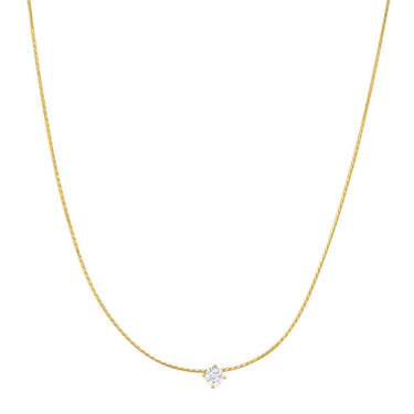 Tai Jewelry Snake Chain with Simple CZ Center Stone - Estilo Boutique