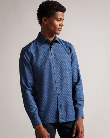 Ted Baker Long Sleeve Diamond Print Shirt - Estilo Boutique