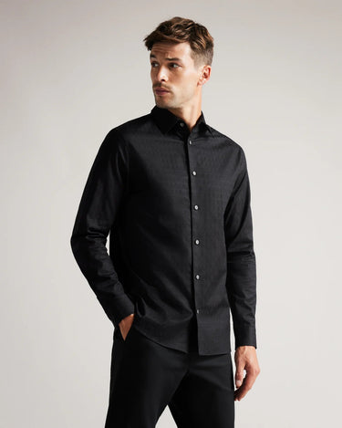 Ted Baker Long Sleeve Jacquard Shirt - Estilo Boutique