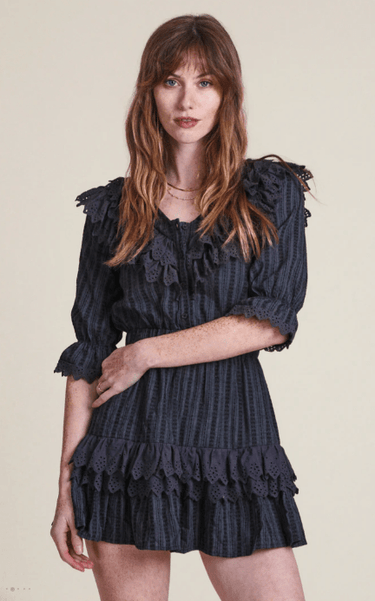 The Shirt The Nicky Dress in Black Eyelet - Estilo Boutique