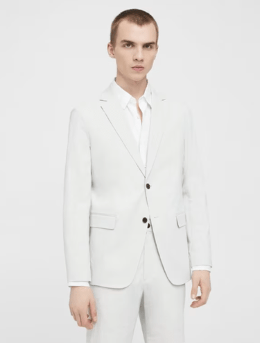Theory Clinton Linen Blazer in Sand - Estilo Boutique
