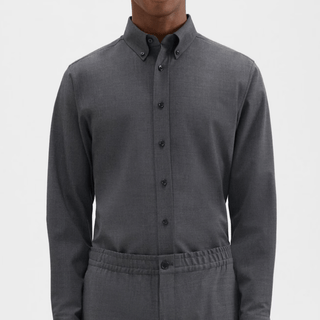 Theory Hugh Shirt in Medium Charcoal - Estilo Boutique