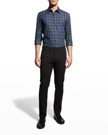 Theory Noll Flannel Check Electric Baltic - Estilo Boutique