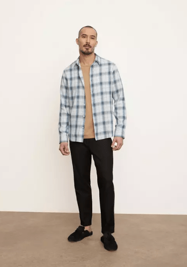 Vince Seaside Plaid in Surf Mist - Estilo Boutique