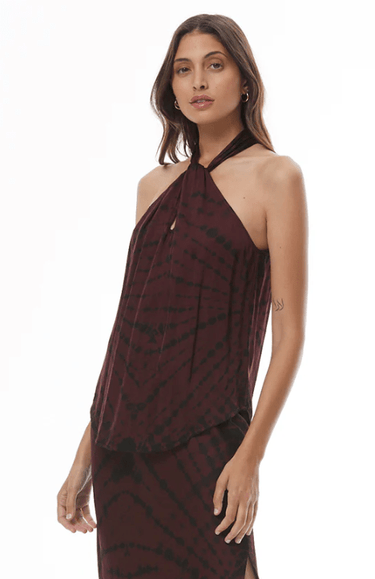 Young Fabulous & Broke Rory Halter Top in Jam Tigers Eye - Estilo Boutique