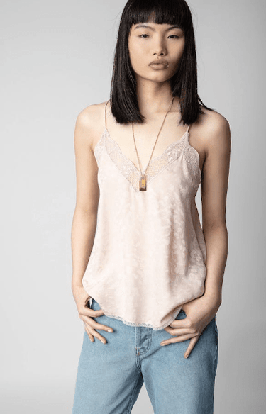 Zadig & Voltaire Christy Jac Leo Camisole in Poudre - Estilo Boutique