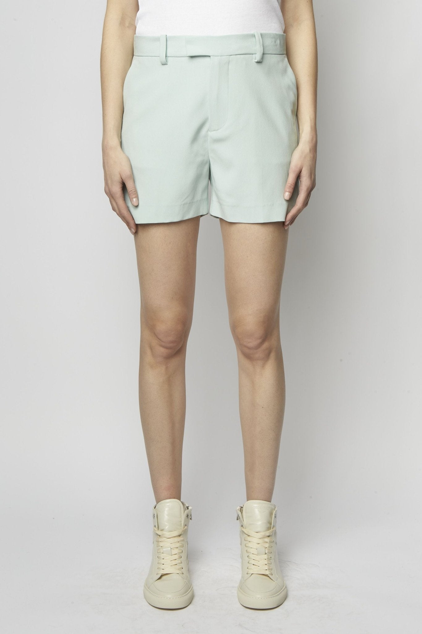 Zadig & Voltaire Please Crepe Shorts in Celadon - Estilo Boutique