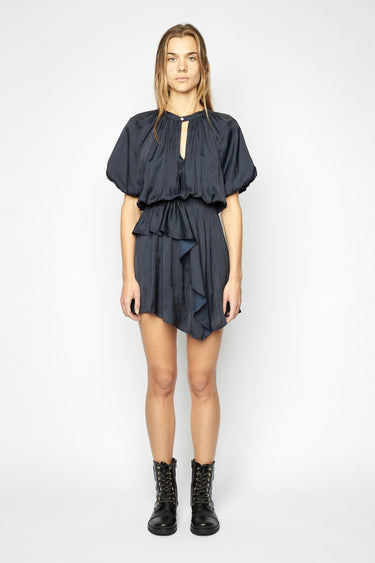 Zadig & Voltaire Romina Satin Dress in Encre - Estilo Boutique