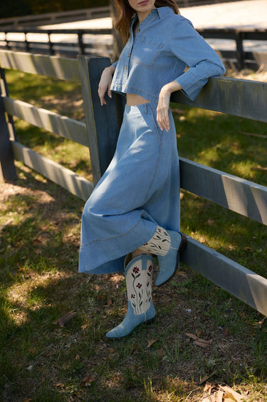 Olivia by Livro Asbury Skirt in Denim