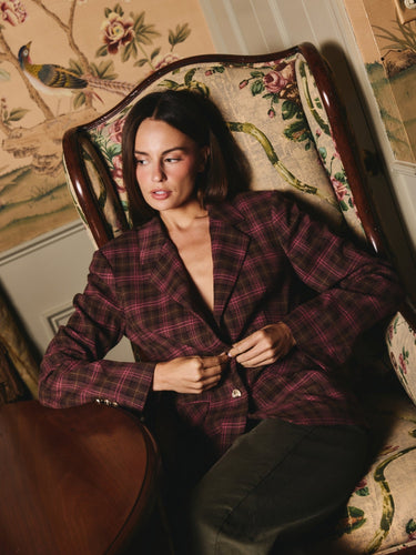 Love the Label Kaye Jacket in Mocha Plaid