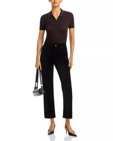 Frame The Smocked Polo in Chestnut
