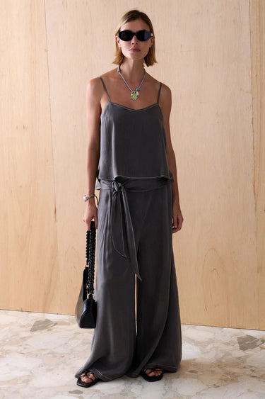 Sancia The Rylen Cupro Top in Slate