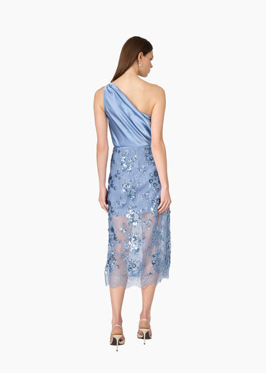 Cami NYC Aylin Sequin Lace Midi Skirt in Mist