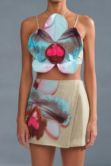 AMUR Maisie 3D Orchid Top in Sage Orchid